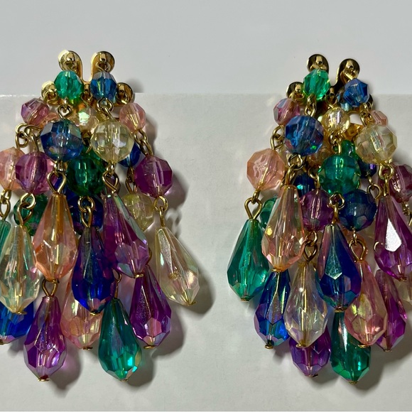 The Unbranded Brand Jewelry - Multicolor Beaded Chandelier Earrings